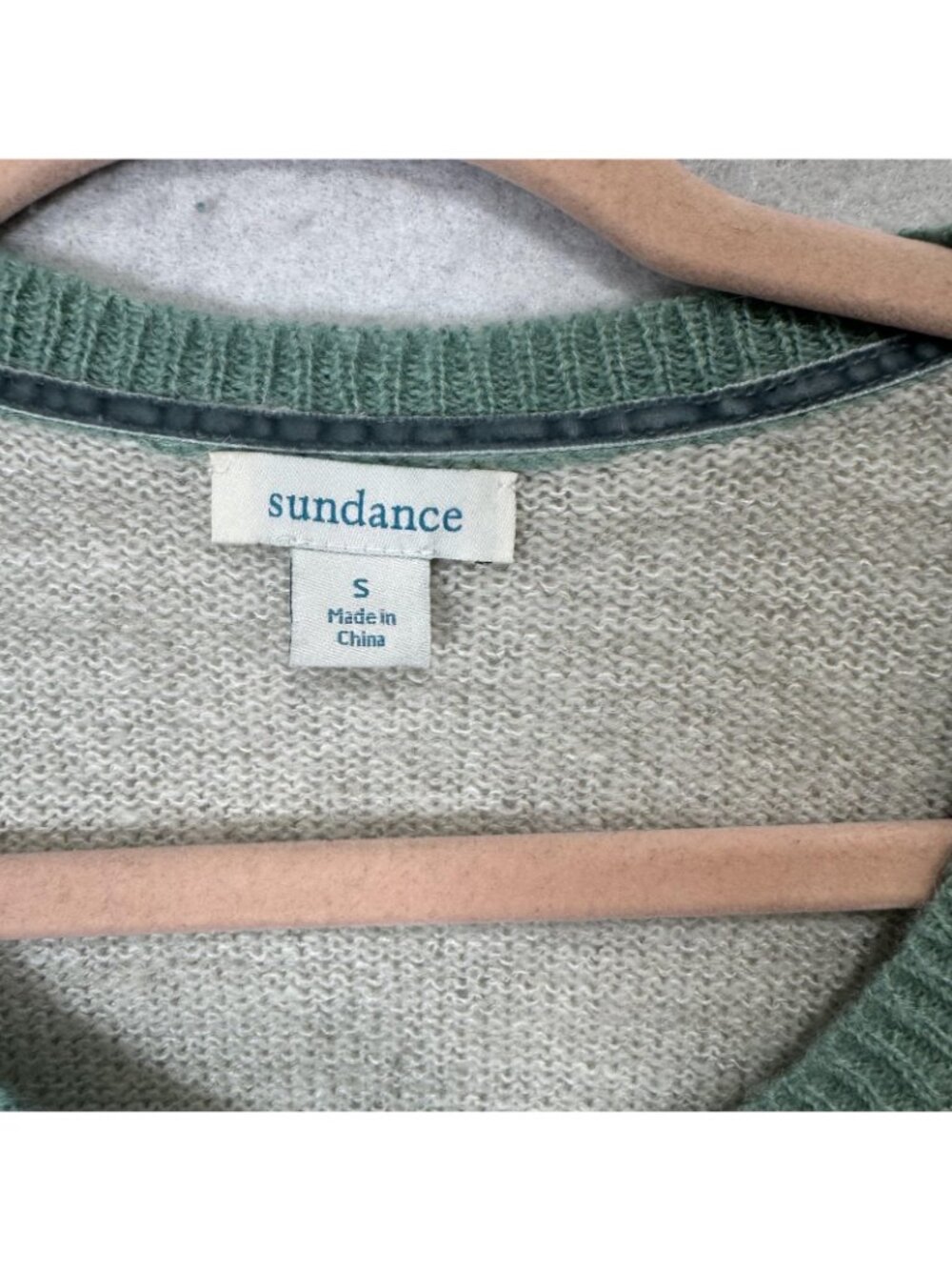 Sundance Cardigan Sweater Womens Small Gray Floral Embroidered Button Knit - Picture 5 of 8